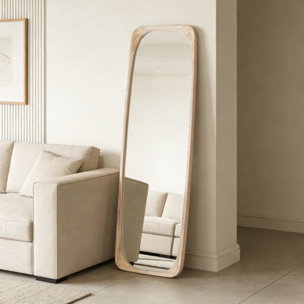 WoodBee Craft "The Horizon Arch" Premium Solid Wood Full Length Mirror