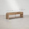 WoodBee Craft "The Cascade" Premium Low Profile Wooden TV Stand
