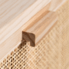 WB-CD-001 WoodBee Craft "The Rattan Horizon" Premium Boho Cane Chest of Drawers