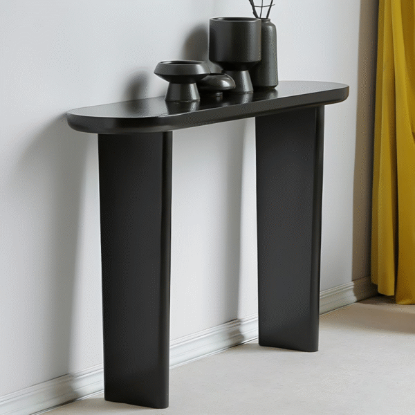 WoodBee Craft "The Eclipse Slim" Premium Black Narrow Entryway Table