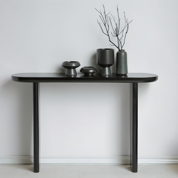 WoodBee Craft "The Eclipse Slim" Premium Black Narrow Entryway Table