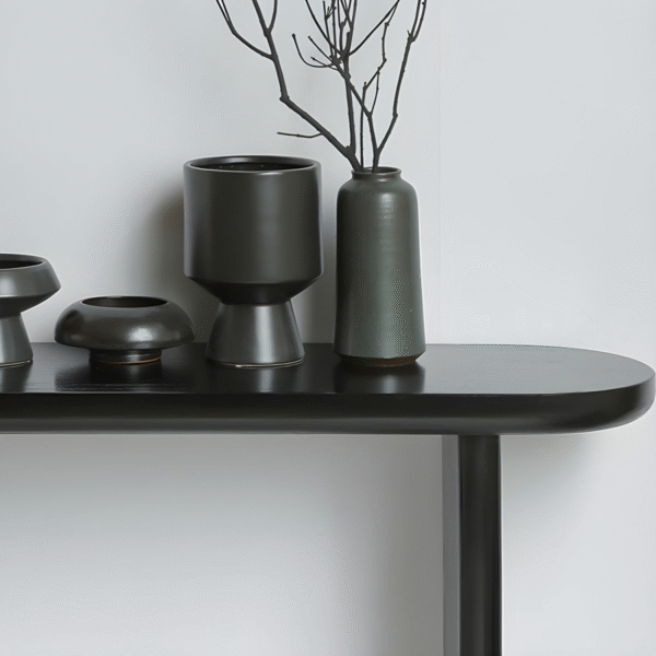 WoodBee Craft "The Eclipse Slim" Premium Black Narrow Entryway Table