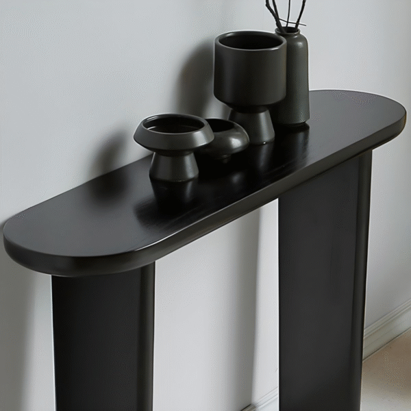 WoodBee Craft "The Eclipse Slim" Premium Black Narrow Entryway Table