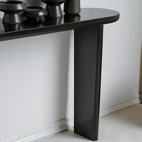WoodBee Craft "The Eclipse Slim" Premium Black Narrow Entryway Table