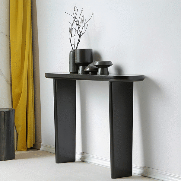 WoodBee Craft "The Eclipse Slim" Premium Black Narrow Entryway Table