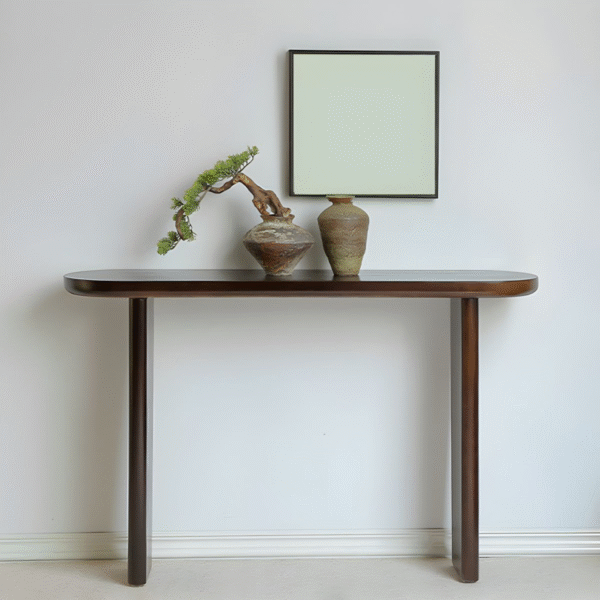 WoodBee Craft "The Eclipse Slim" Premium Black Narrow Entryway Table
