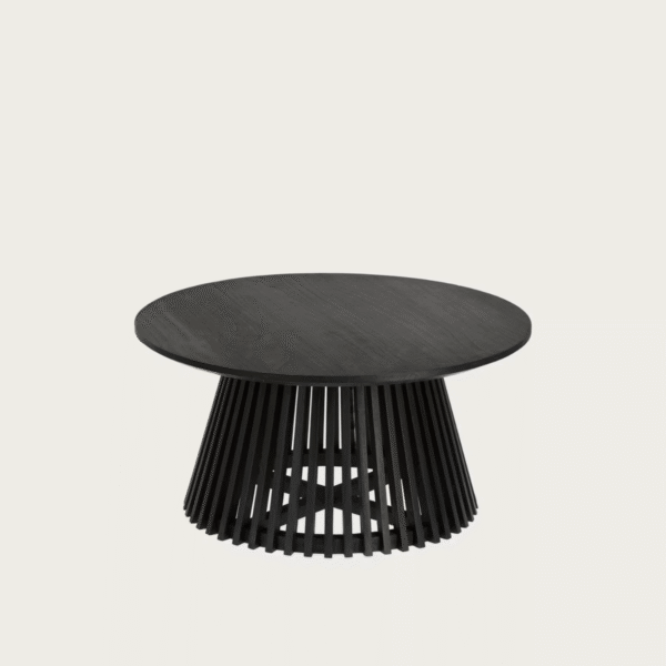 WoodBee Craft "The Eclipse Round" Premium Round Black Coffee Table
