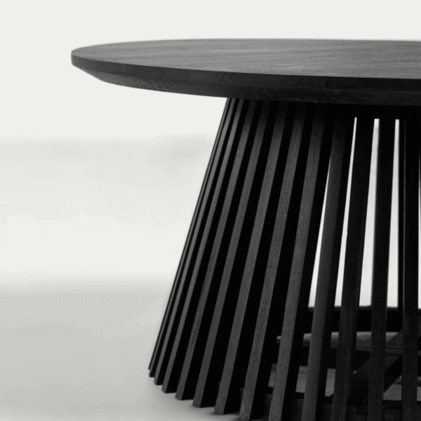 WoodBee Craft "The Eclipse Round" Premium Round Black Coffee Table
