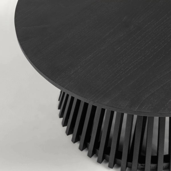 WoodBee Craft "The Eclipse Round" Premium Round Black Coffee Table