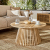 WoodBee Craft "The Eclipse Round" Premium Round Black Coffee Table