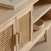 WoodBee Craft "The Solstice" Premium Boho Rattan TV Stand