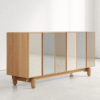 WoodBee Craft "The Horizon Flush" Premium Modern Wood Panel Sideboard