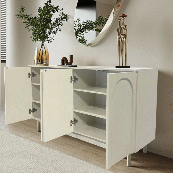 WoodBee Craft "The Aurora Line" Premium Modern Arched Sideboard Cabinet