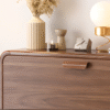 WoodBee Craft Tipping Wooden Shoe Cabinet - 3-Tier Slim Entryway Organizer