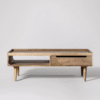 WoodBee Craft "The Lineage Storage" Premium Rectangular Wooden Coffee Table with Storage