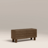 WoodBee Craft "The Ridge" Premium Fluted Wood TV Stand