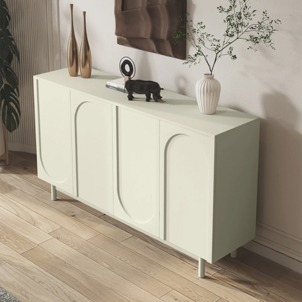 WoodBee Craft "The Aurora Line" Premium Modern Arched Sideboard Cabinet