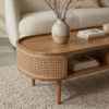 WoodBee Craft "The Aura Capsule" Premium Capsule Rattan Coffee Table