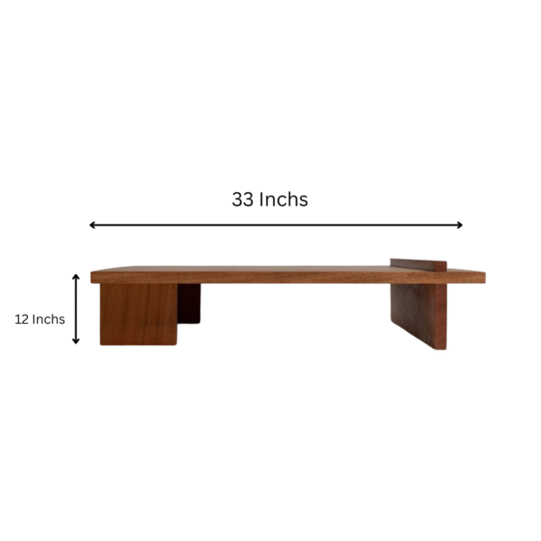 4 WoodBee Craft Square Wood Coffee Table with Minimalist Low Profile