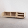 WoodBee Craft "The Solstice" Premium Boho Rattan TV Stand