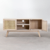 WoodBee Craft "The Aura" Premium Cane Entertainment Center