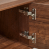 WoodBee Craft "The Meridian Line" Premium Low Profile Dark Wood TV Stand