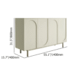 WoodBee Craft "The Aurora Line" Premium Modern Arched Sideboard Cabinet