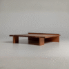 5 WoodBee Craft Square Wood Coffee Table with Minimalist Low Profile