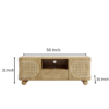 WoodBee Craft "The Rattan Crest" Premium Rattan Media Cabinet