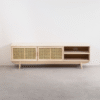 WoodBee Craft "The Solstice" Premium Boho Rattan TV Stand