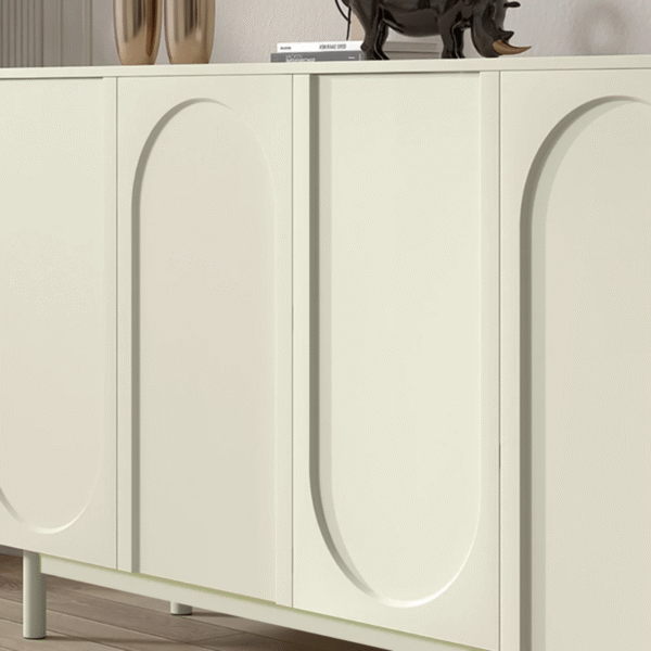 WoodBee Craft "The Aurora Line" Premium Modern Arched Sideboard Cabinet