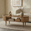 WoodBee Craft "The Aura Capsule" Premium Capsule Rattan Coffee Table