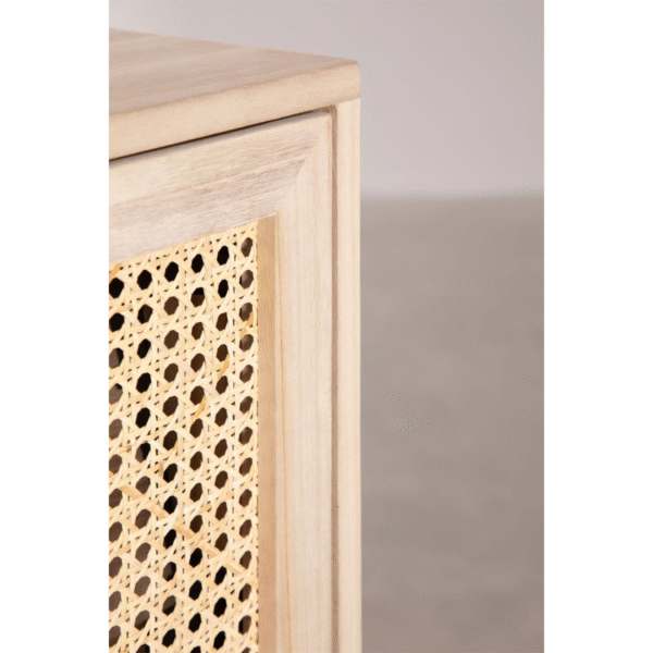 WoodBee Craft "The Solace" Premium Rattan Shoe Storage Cabinet