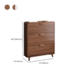 WoodBee Craft Tipping Wooden Shoe Cabinet - 3-Tier Slim Entryway Organizer