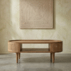 WoodBee Craft "The Aura Capsule" Premium Capsule Rattan Coffee Table
