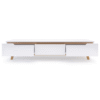WoodBee Craft "The Nordic Horizon" Premium Minimalist White TV Console