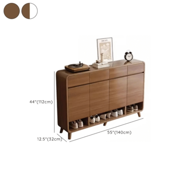 9 WoodBee Craft Premium Mid-Century Wooden Shoe Cabinet