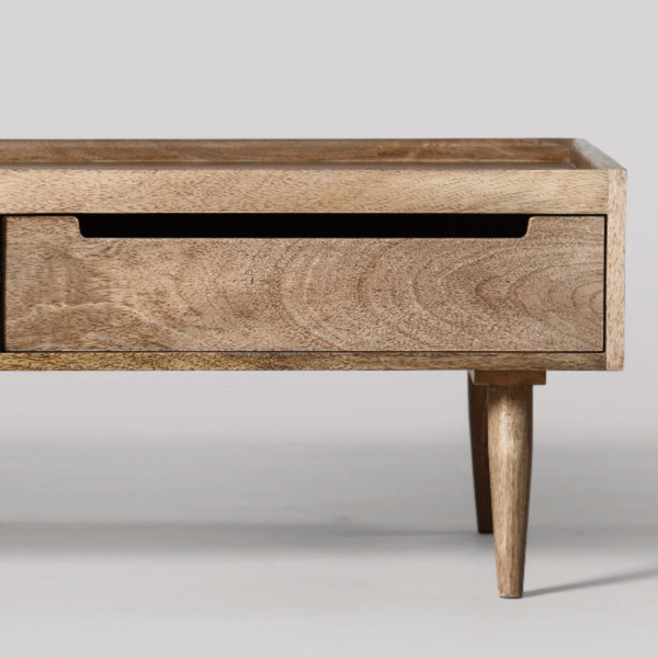 WoodBee Craft "The Lineage Storage" Premium Rectangular Wooden Coffee Table with Storage