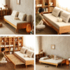 WoodBee Craft "The Horizon Trundle" Premium Extendable Solid Wood Daybed