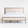 1 WoodBee Craft "The Haven Taper" Premium Upholstered Solid Mango Wood Bed