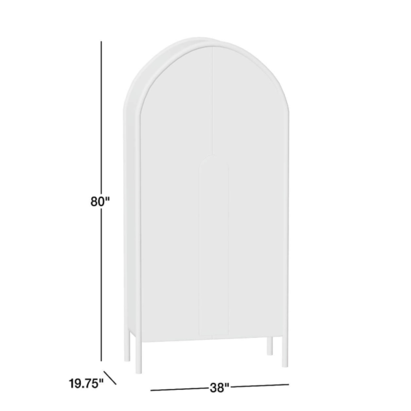 WoodBee Craft "The Nocturne Arch" Premium Black Arched Armoire Cabinet