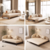 11 WoodBee Craft "The Silhouette Arc" Premium Chaise Lounge Sleeper Sofa