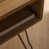 WoodBee Craft "The Apex Cubby" Premium Hairpin Leg Wooden Nightstand