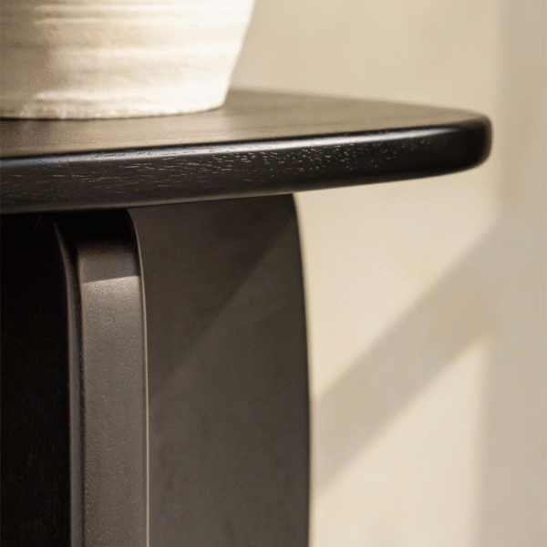 2 WoodBee Craft "The Onyx Eclipse" Premium Black Minimalist Bedside Table
