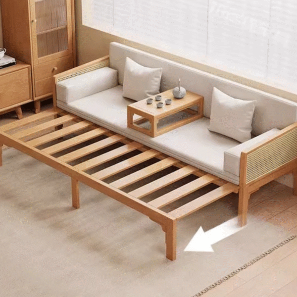 2 WoodBee Craft "The Kyoto Cane" Premium Rattan Daybed Sleeper Sofa