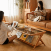 2 WoodBee Craft "The Horizon Loom" Premium Rattan Cane Coffee Table