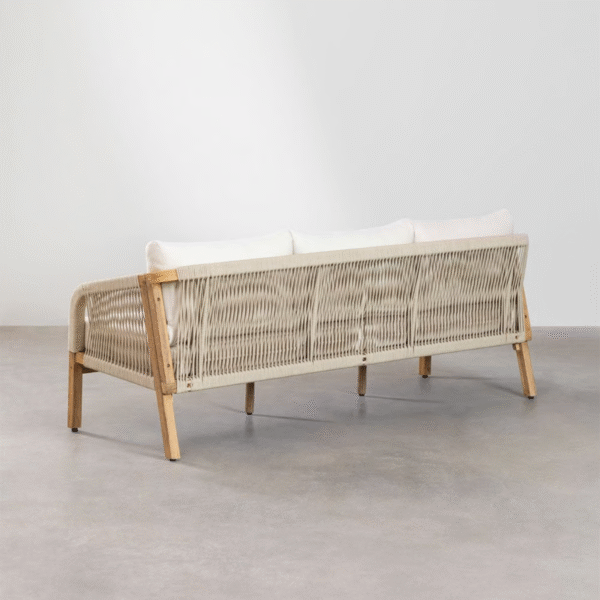 2 WoodBee Craft "The Meridian" Premium Artisan Woven Rope 3 Seater Sofa