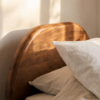 2 WoodBee Craft "The Half-Moon Orb" Premium Low Profile Single Wood Bed