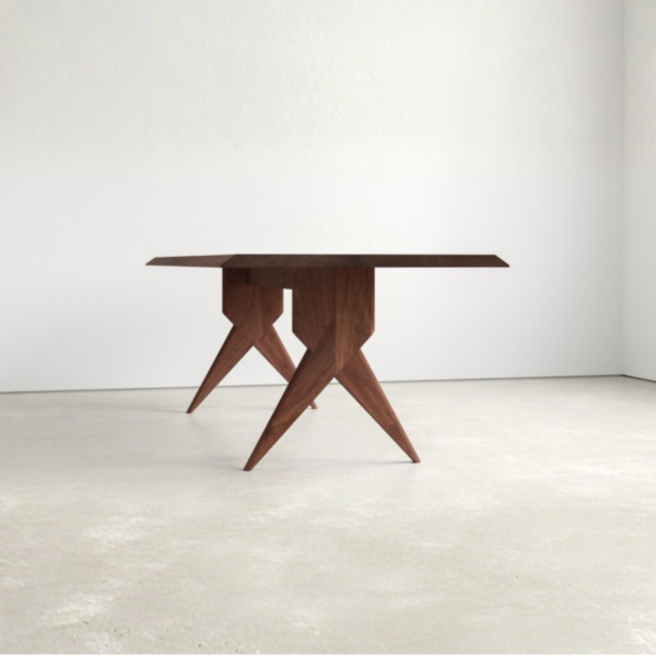 2 WoodBee Craft "The Apex Chevron" Premium Sculptural Wooden Dining Table