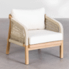 2 WoodBee Craft "The Haven Cross" Premium Luxury Woven Rope Accent Chair